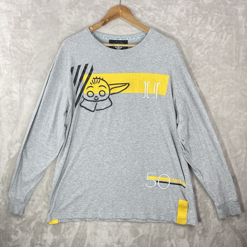 Disney Parks X Star Wars Mandalorian Grogu Heavy L/S Shirt Men's Large Cinephile